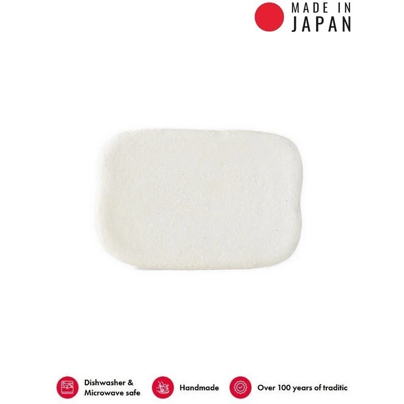 Made in Japan Shell White Slab szögletes tál, 16 x 11 cm