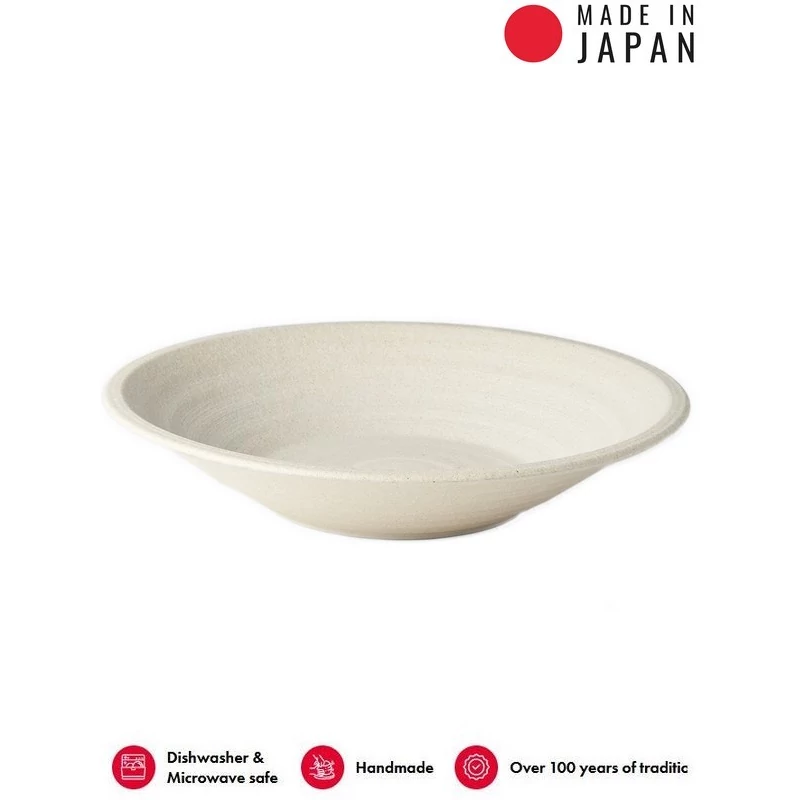 Made in Japan Recycled White Sand paszta tál, 25,5 cm