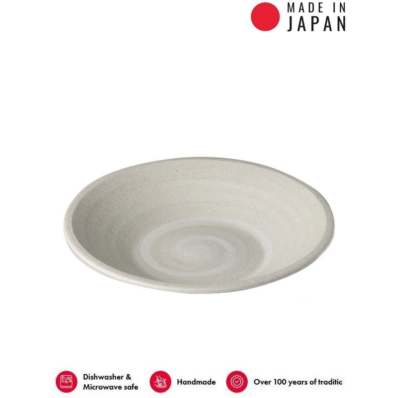 Made in Japan Recycled White Sand paszta tál, 22,5 cm