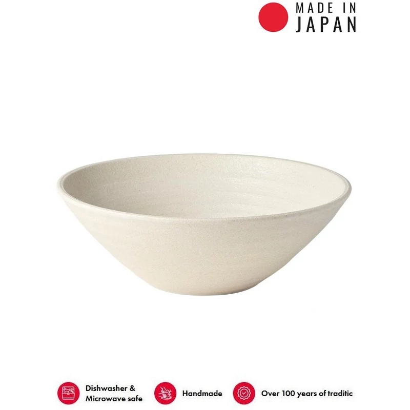 Made in Japan Recycled White Sand tál, 25 cm