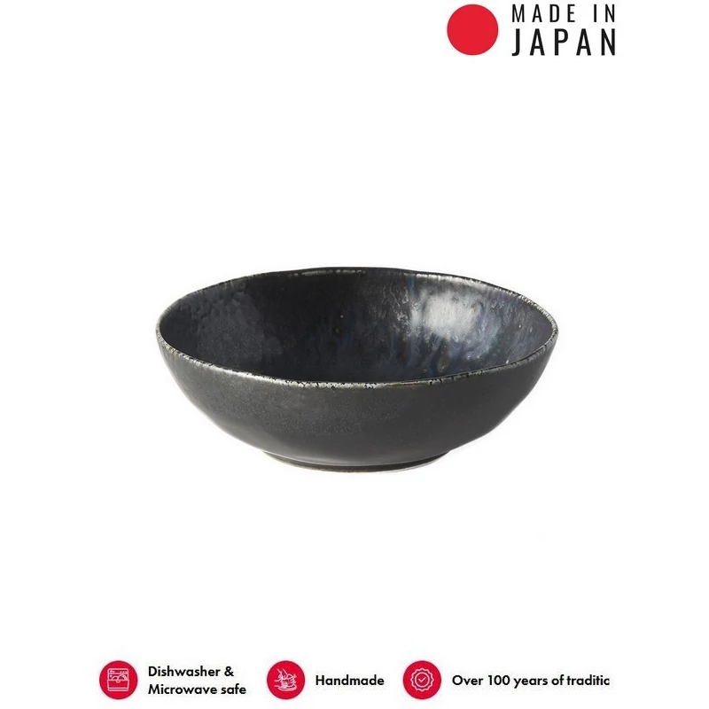 Made in Japan BB Black ovális tál, 14 x 12,5 cm