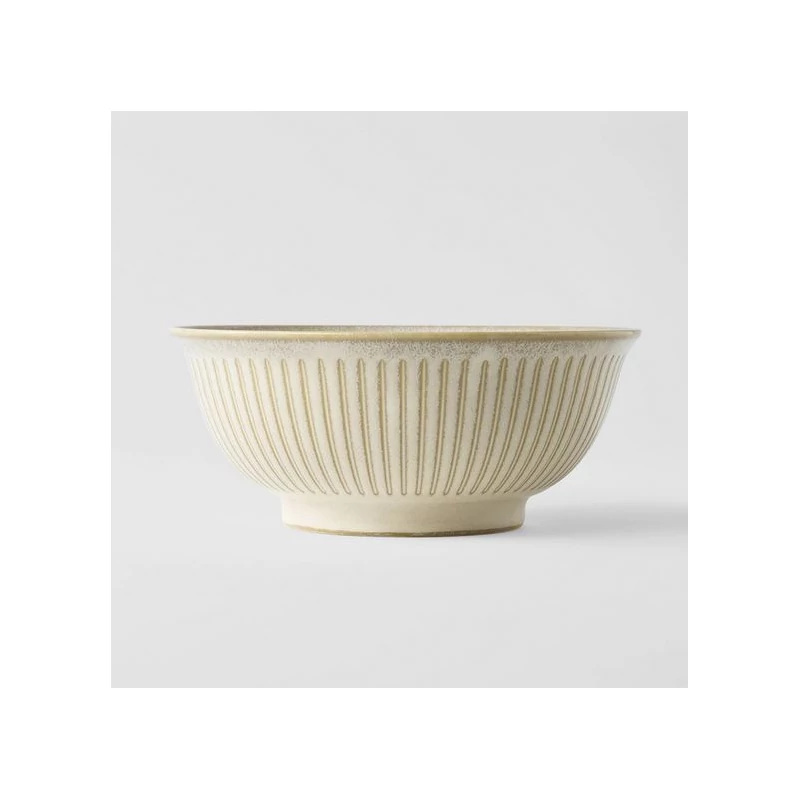 Made in Japan Ridged Alabaster Udon tál