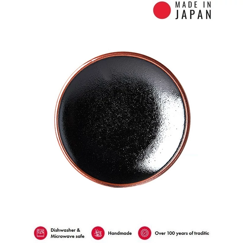 Made in Japan Tenmokku kistányér, 19,5 cm