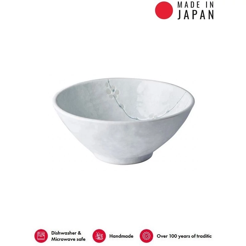 Made in Japan White Blossom Udon tál, 19,5 cm