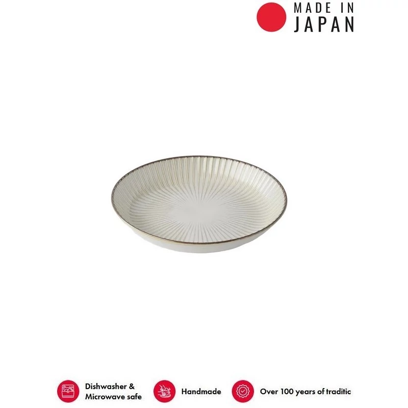 Made in Japan  White Sendan tányér magas  peremmel, 22,5 cm