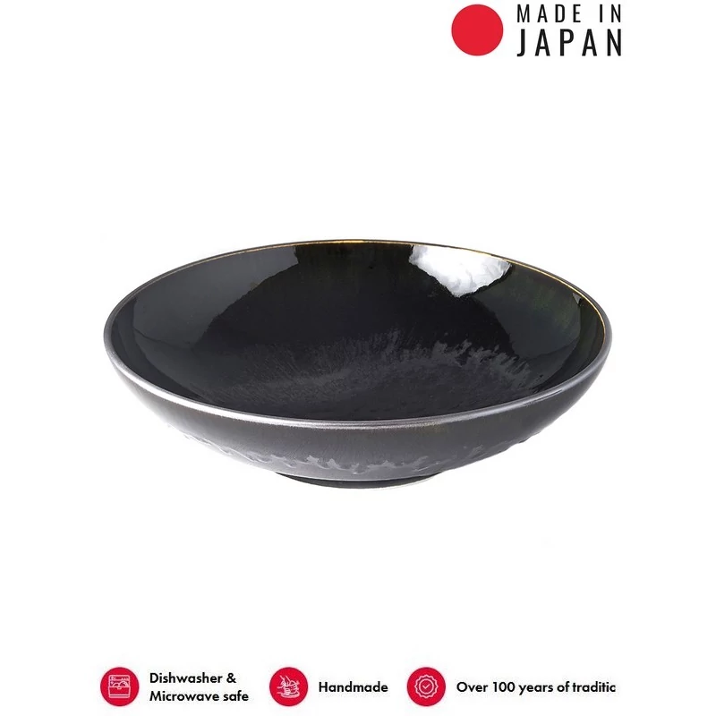 Made in Japan Matt Black tálaló tál, 28,5 cm