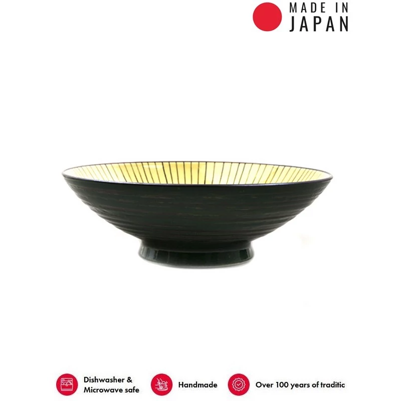 Made in Japan Dk Green Ramen tál, 24,5 cm