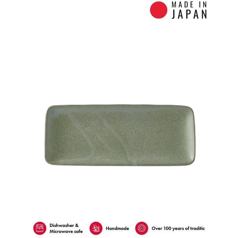 Made in Japan Green Fade szögletes tál, 29,5 x 12 cm
