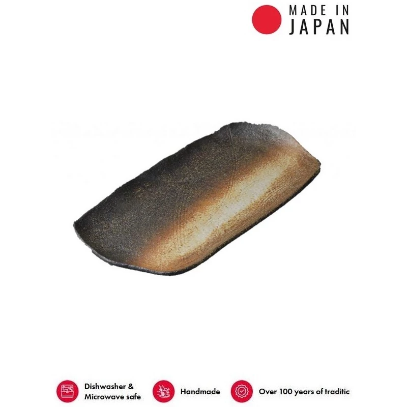 Made in Japan  Blazed Earth szögletes tál, 36 x 16,5 cm