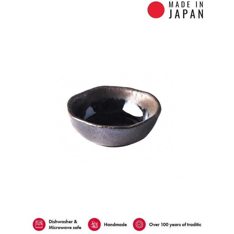 Made in Japan Black Mingei szószos tál, 8 cm
