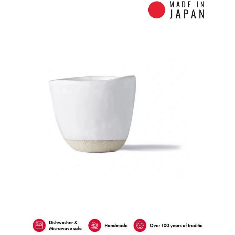 Made in Japan Lopsided White bögre, 180 ml