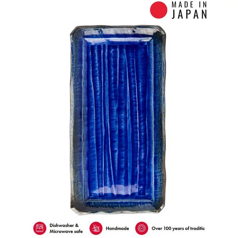 Made in Japan Cobalt Blue szögletes tál, 43 x 22,5 cm