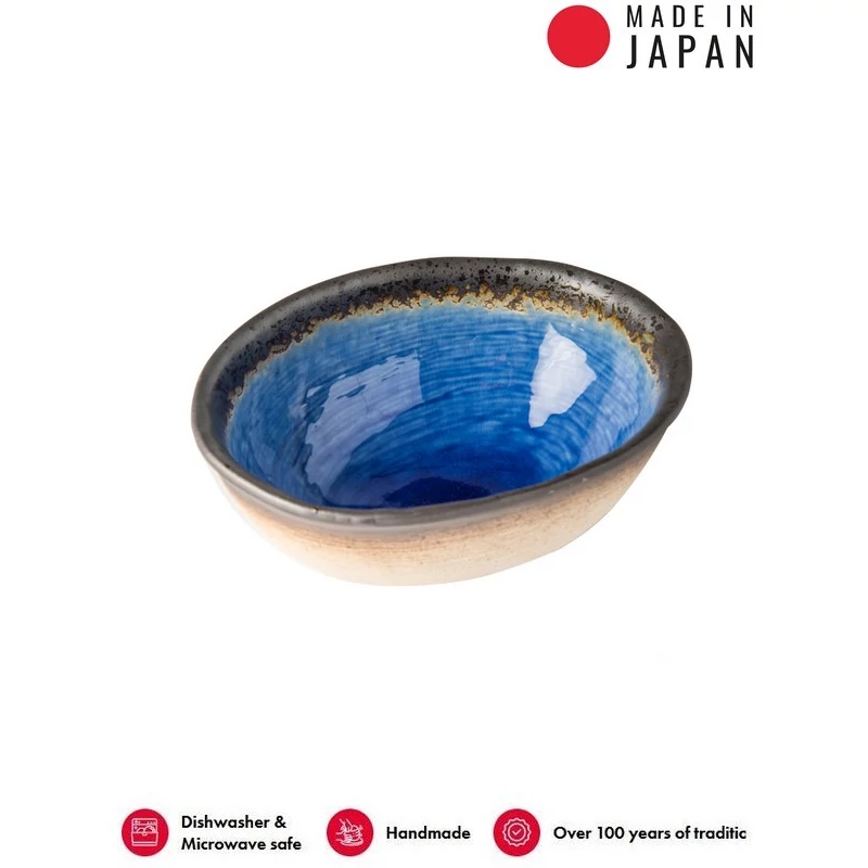 Made in Japan Cobalt Blue ovális tál, 17 x 13 cm