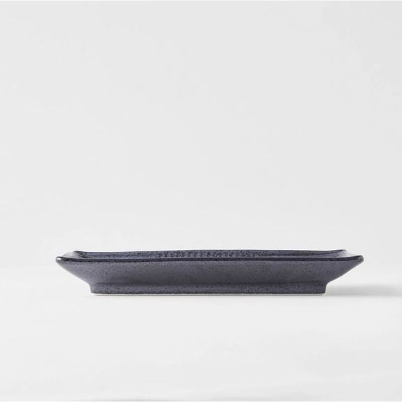 Made in Japan Lines Black szögletes tál, 21 x 13 cm