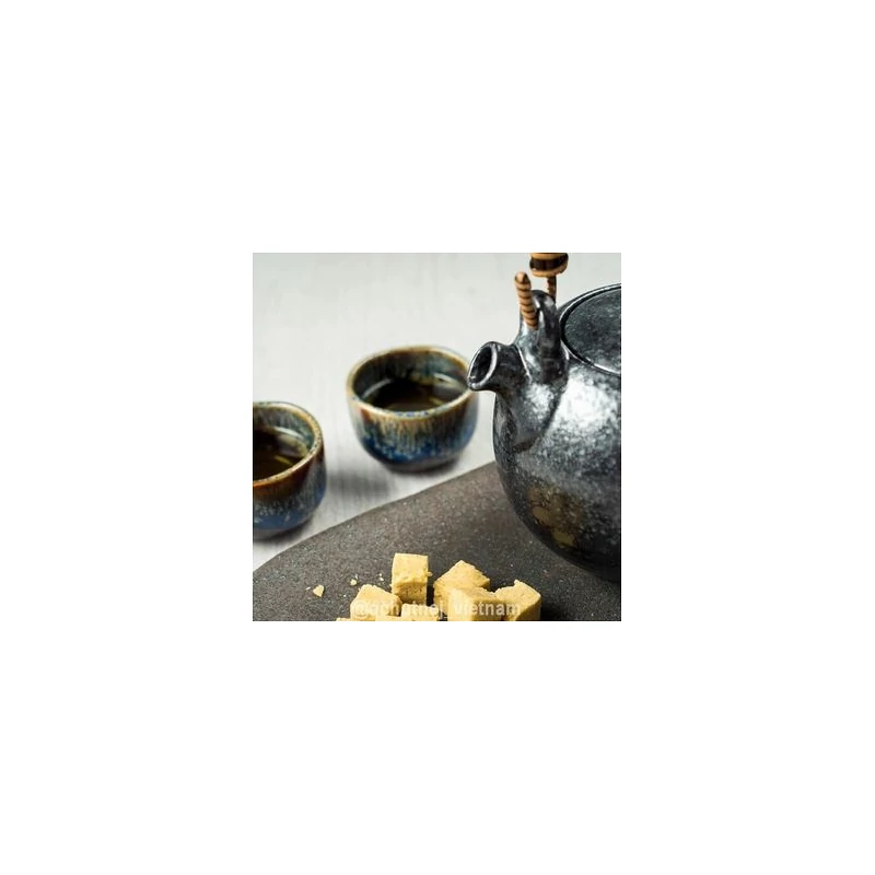 Made in Japan Black - Bright Blue Drip sake csésze, 50 ml