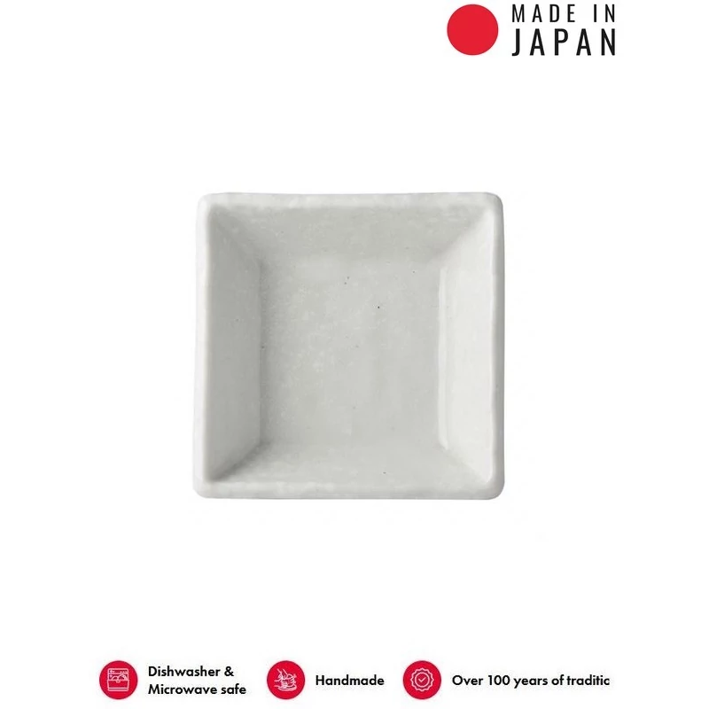 Made in Japan Off White szögletes szószos tál, 9 x 9 cm