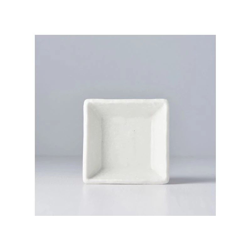 Made in Japan Off White szögletes szószos tál, 9 x 9 cm