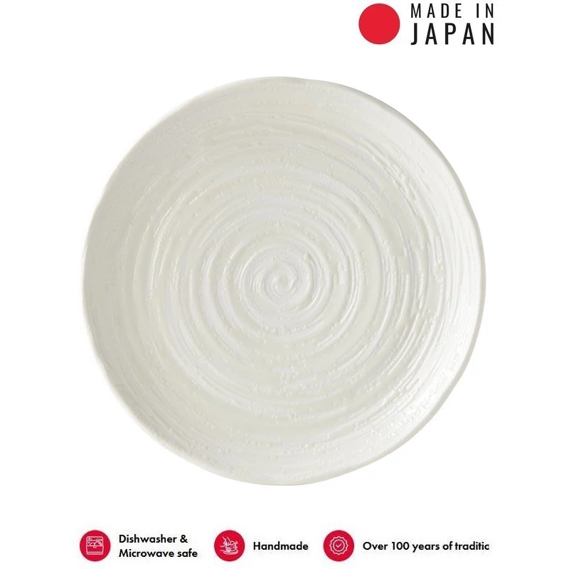 Made in Japan White Spiral lapostányér, 29,5 cm