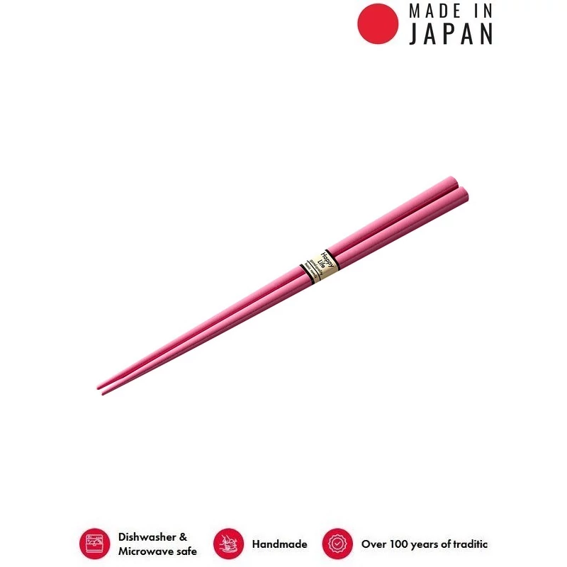 Made in Japan Pink lakkozott természetes fa evőpálcika