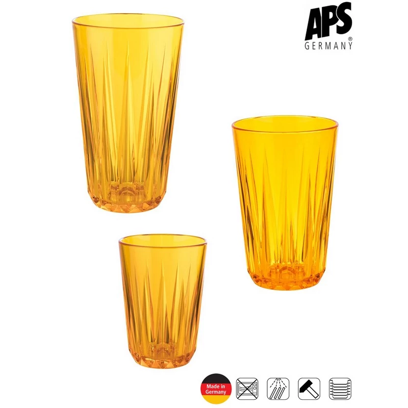 APS CRYSTAL törhetetlen pohár, sárga