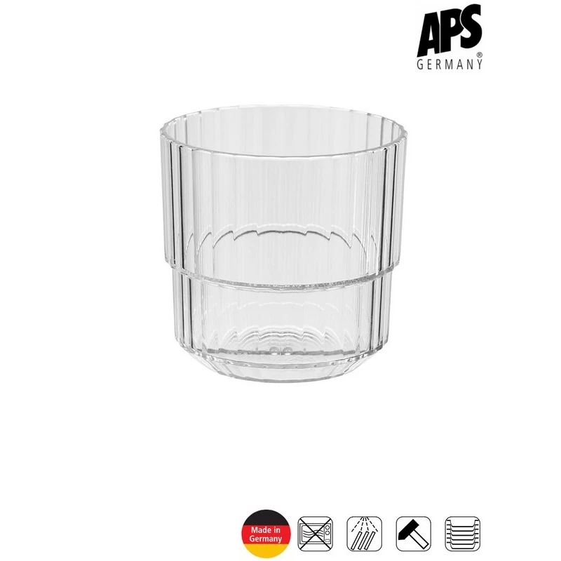 APS LINEA törhetetlen pohár, áttetsző, 220 ml      
