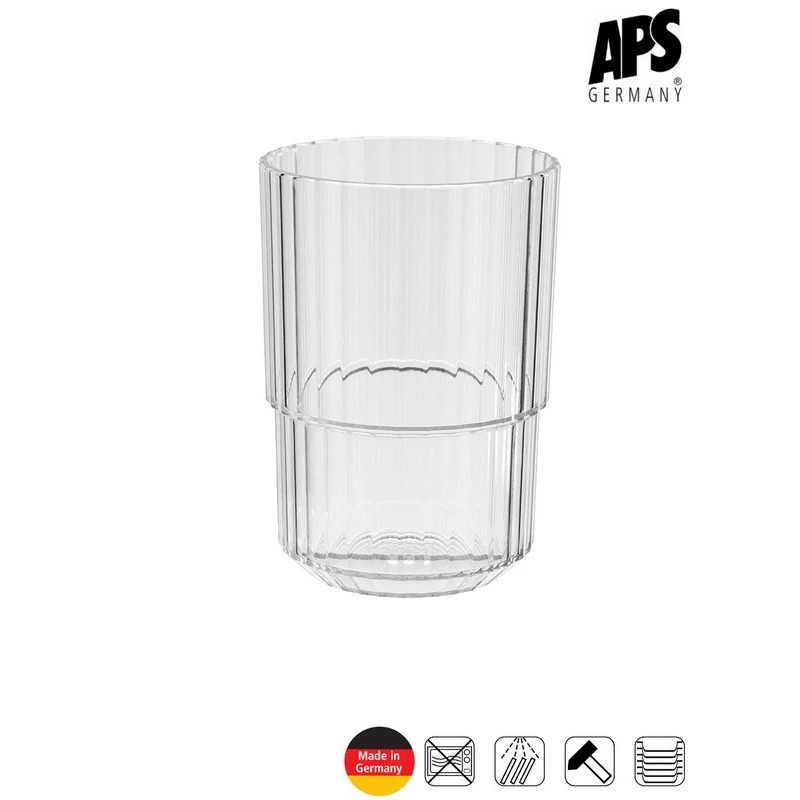 APS LINEA törhetetlen pohár, áttetsző, 400 ml      