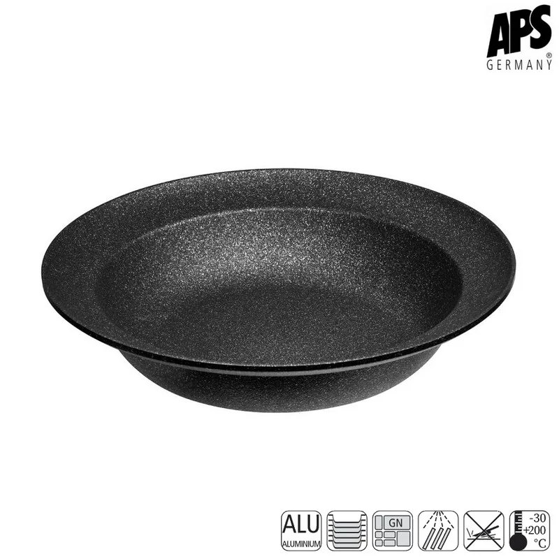 30510  APS FROSTFIRE tál 45 cm fekete-ezüst