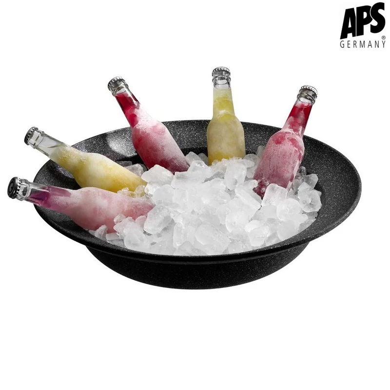 30510 APS FROSTFIRE tál 45 cm fekete-ezüst