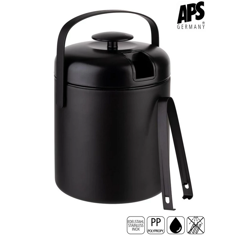 APS jégvödör jégcsipesszel, rozsdamentes, 1,3 l