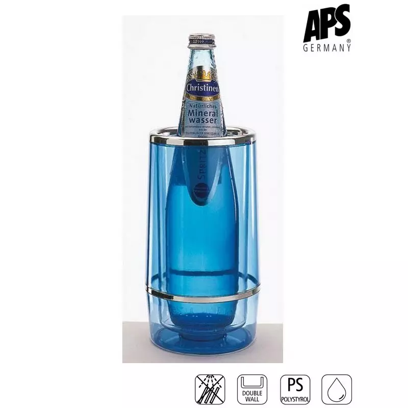 APS palackhűtő, kék áttetsző