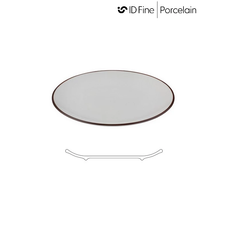 ID Fine MODEST BROWN perem nélküli lapostányér