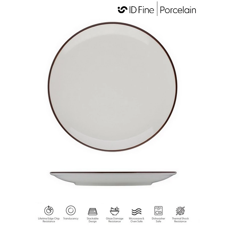 ID Fine MODEST BROWN perem nélküli lapostányér, 23 cm