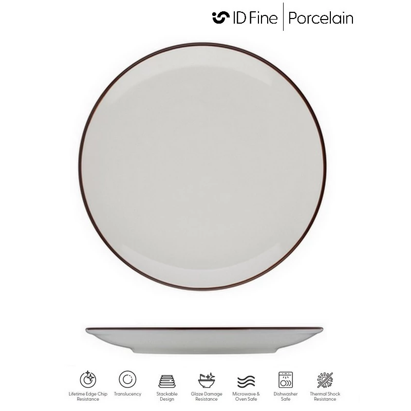ID Fine MODEST BROWN perem nélküli lapostányér, 25 cm