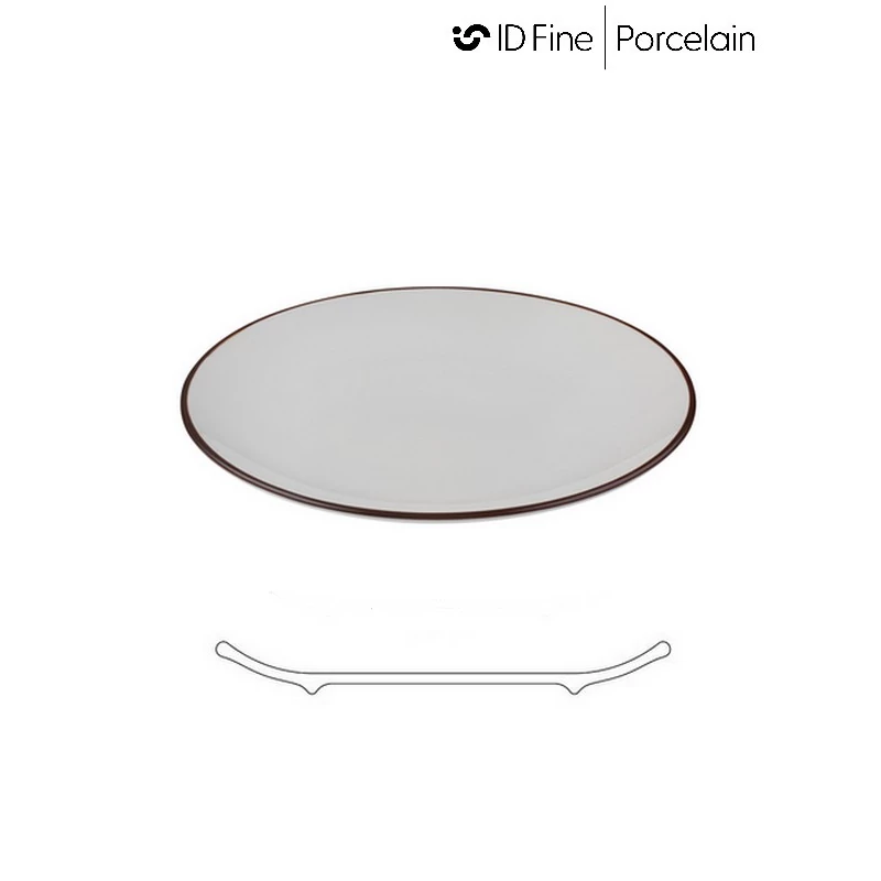 ID Fine MODEST BROWN perem nélküli lapostányér