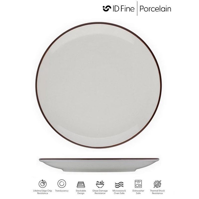 ID Fine MODEST BROWN perem nélküli lapostányér, 27 cm