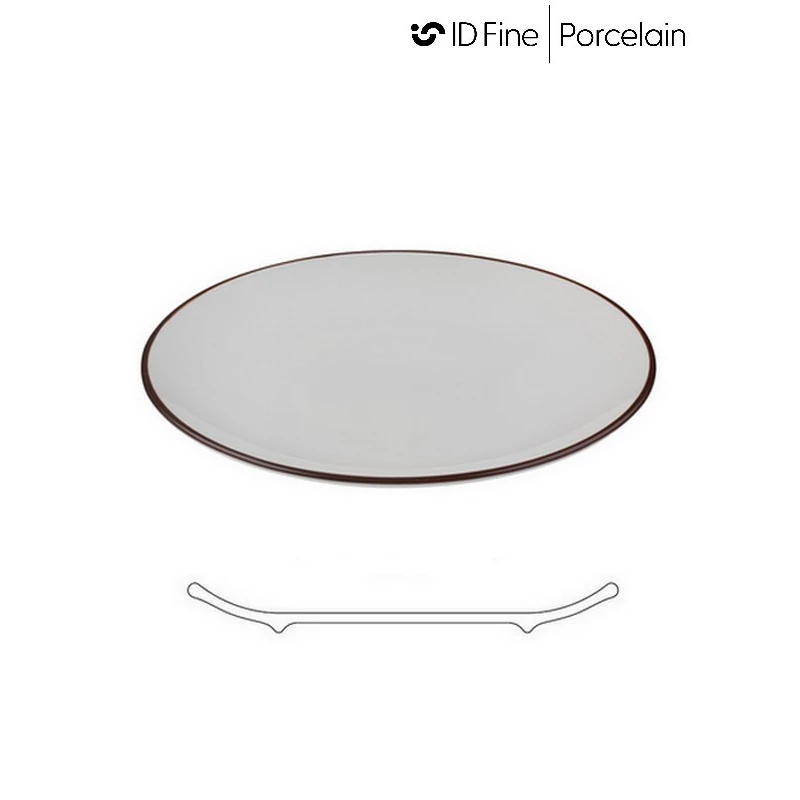 ID Fine MODEST BROWN perem nélküli lapostányér