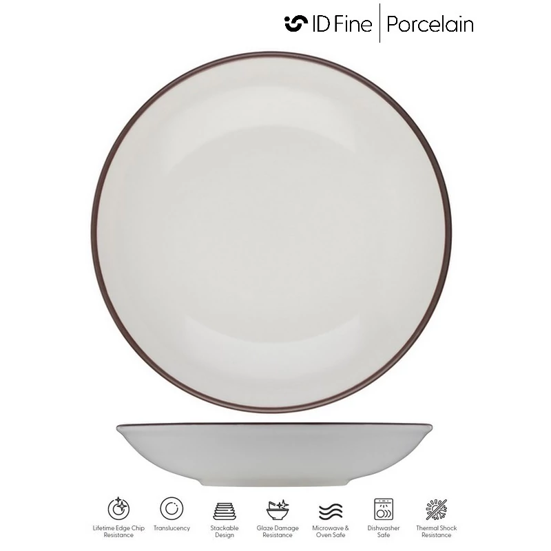 ID Fine MODEST BROWN perem nélküli mélytányér, 25 cm, 1