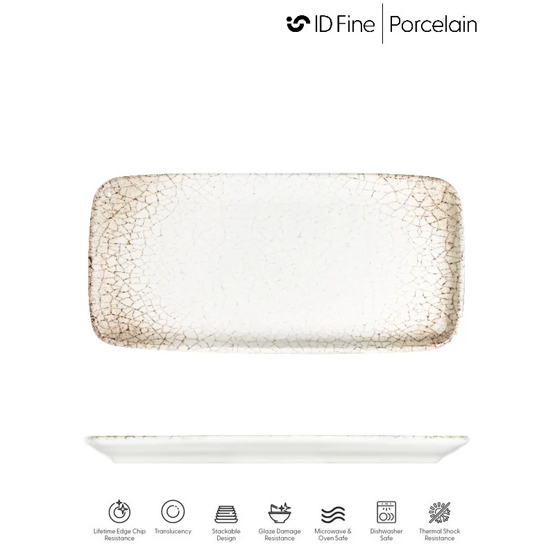ID Fine DESERTO szögletes tányér, 34 x 16 cm
