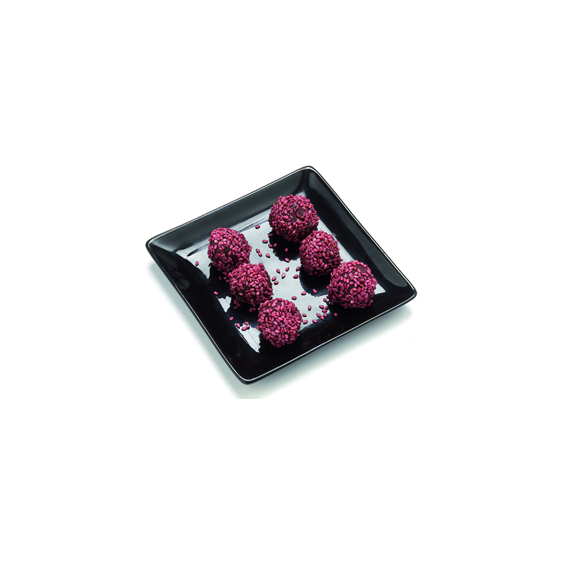 In Situ négyzet alakú porcelán tányér, fekete, 12 x 12 cm