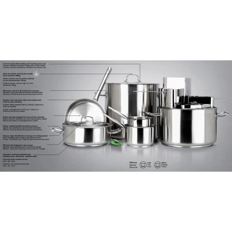 PUJADAS Inox Pro fazék fedő nélkül