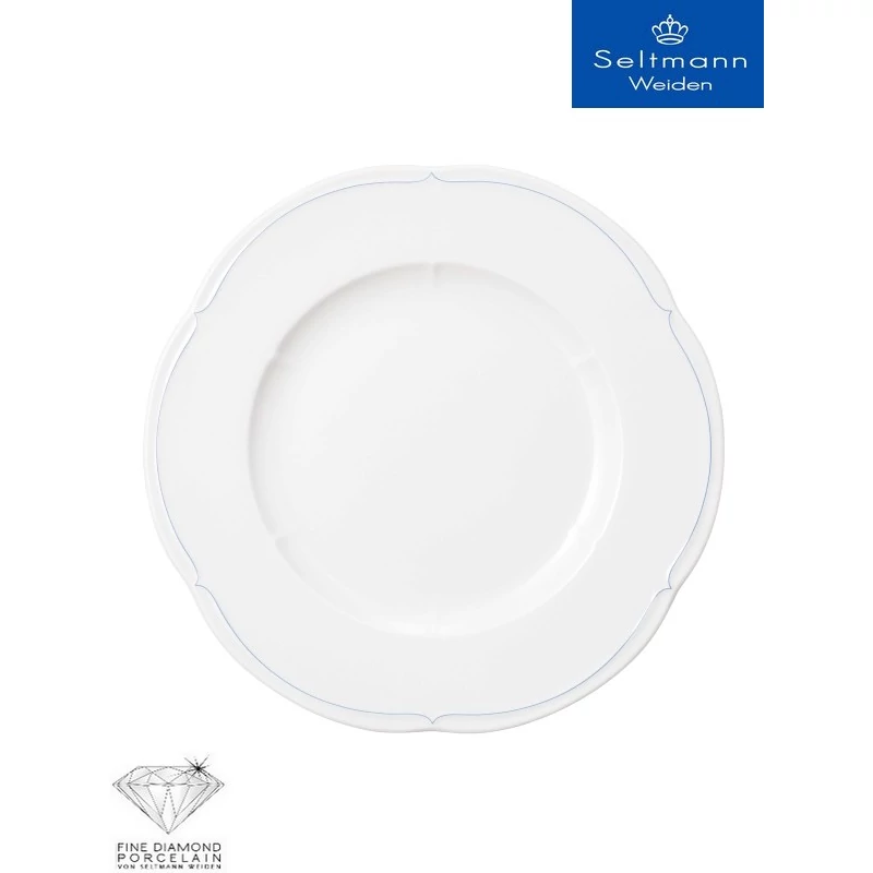 Seltmann Weiden Versailles lapostányér kék dekor, 33 cm