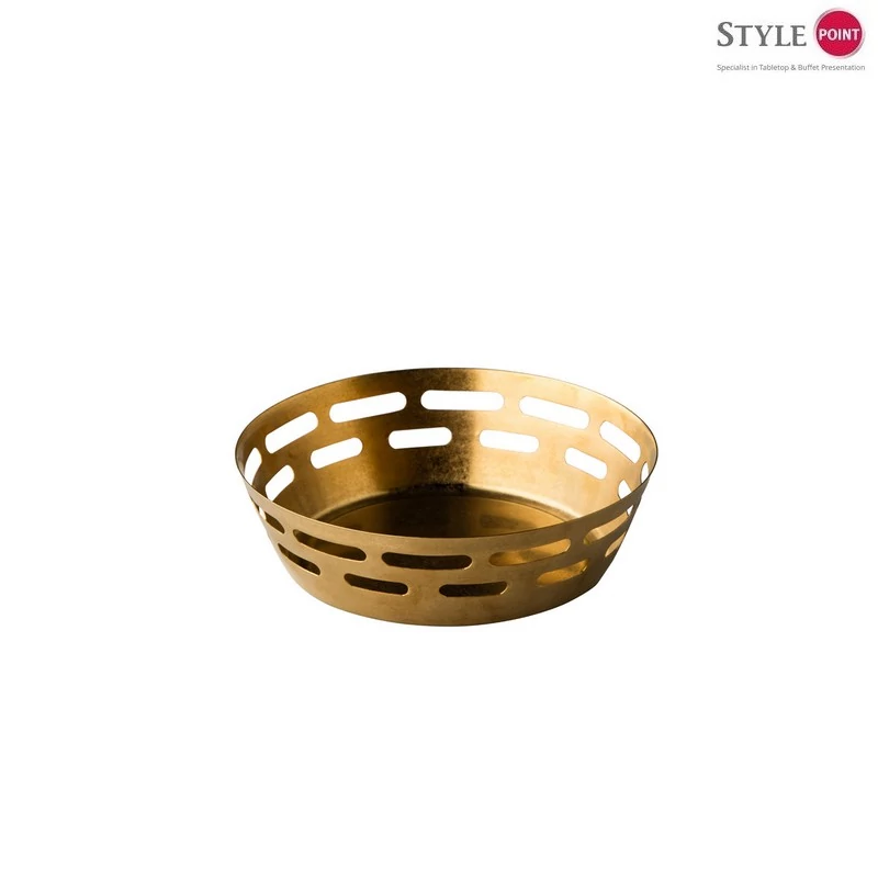 StylePoint kenyérkosár vintage arany Ø17 x 5 cm