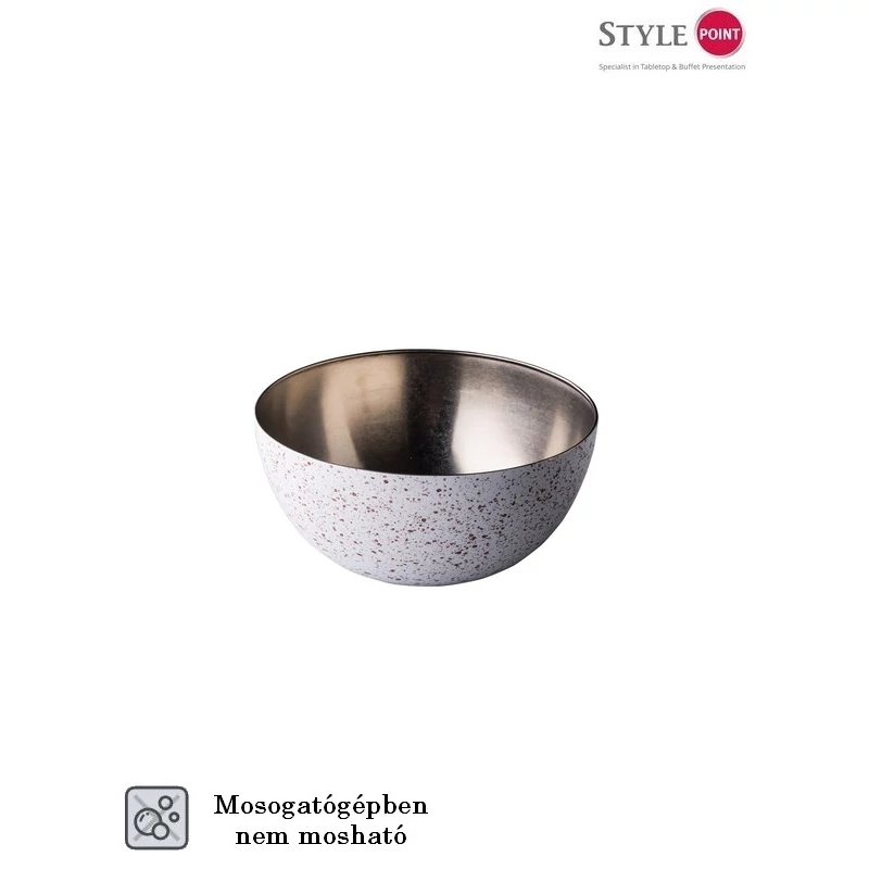 StylePoint rozsdamentes acél tál vintage pettyes Ø25 cm