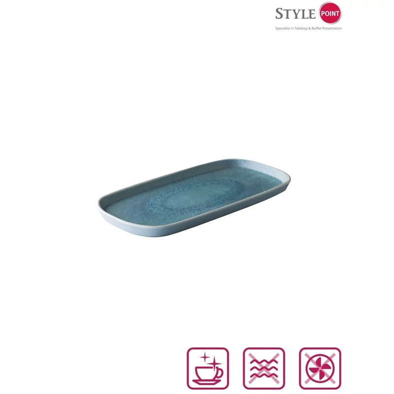 StylePoint Ocean szögletes tál világoskék, 36,9 cm