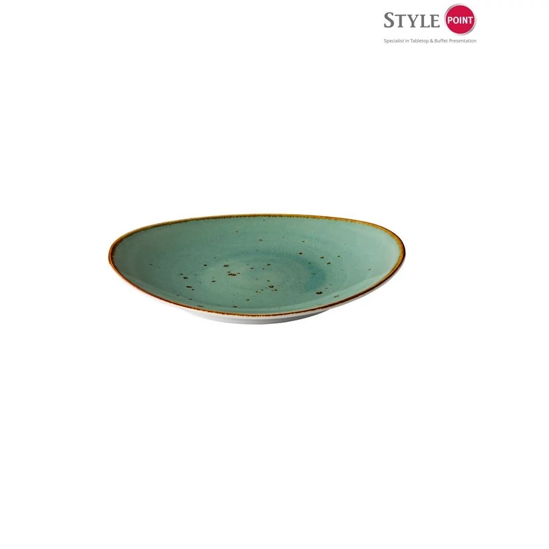 StylePoint Aqua ovális tányér reaktív kék, 30 x 25,5 cm