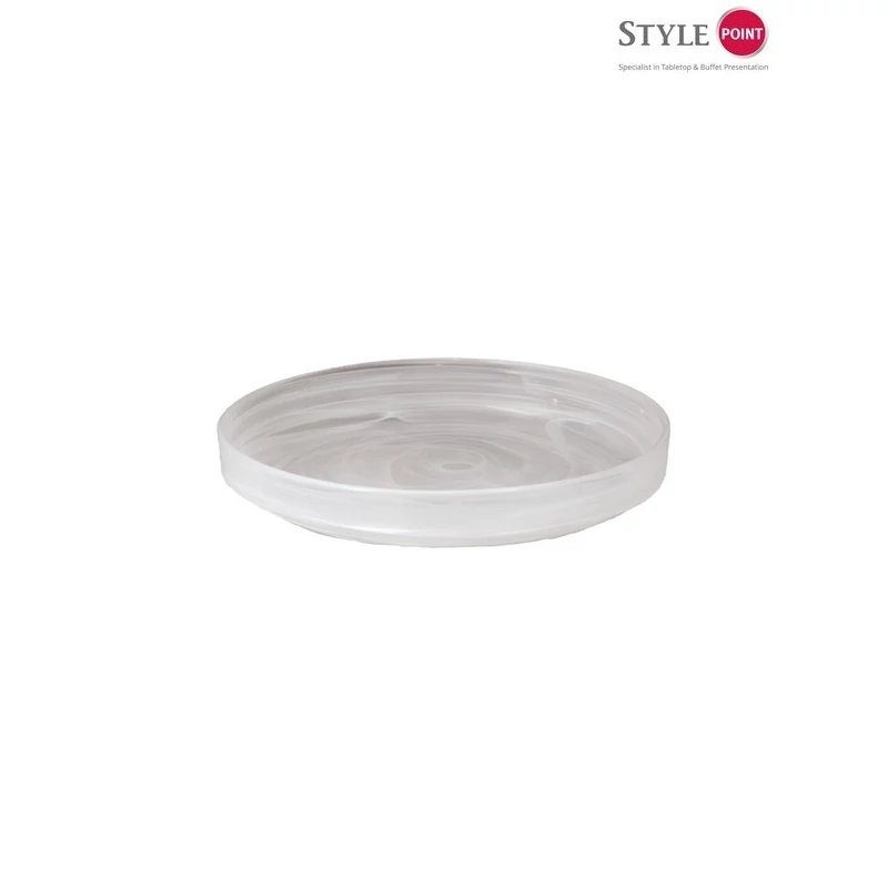 StylePoint White Swirl sorolható lapostányér