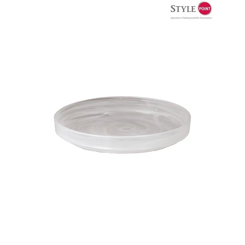 StylePoint White Swirl sorolható lapostányér