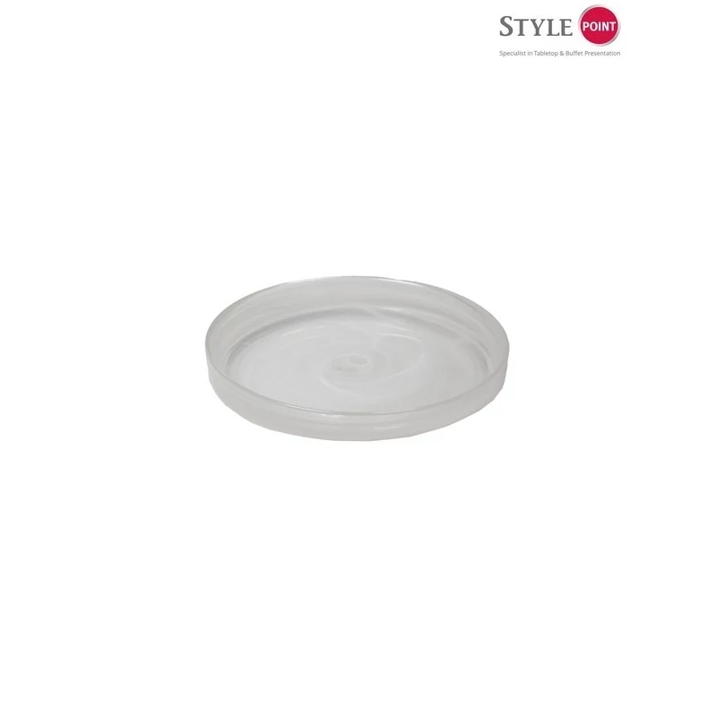 StylePoint White Swirl sorolható lapostányér