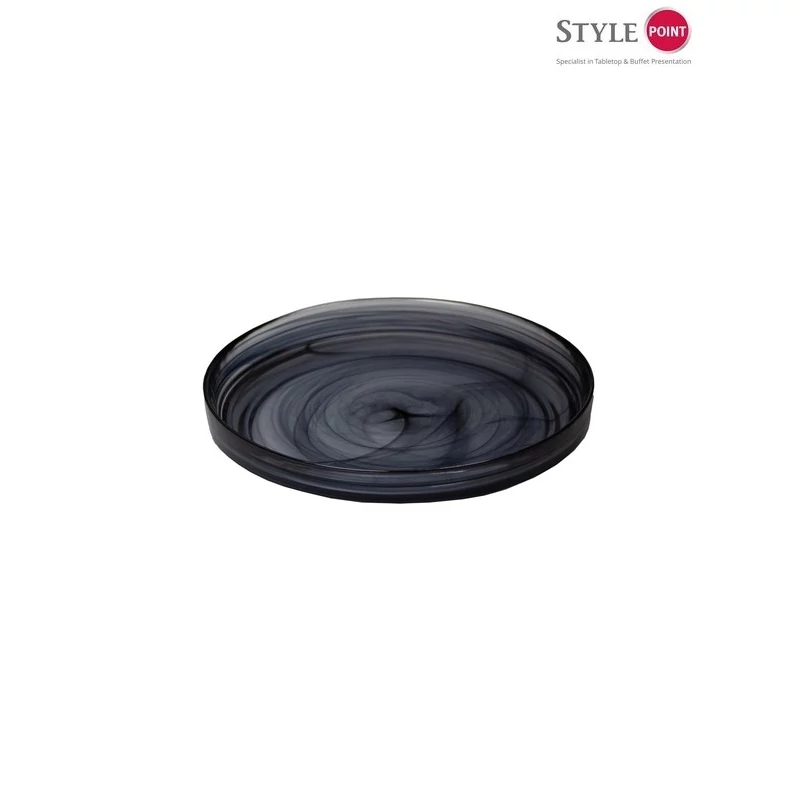 StylePoint Black Swirl sorolható lapostányér