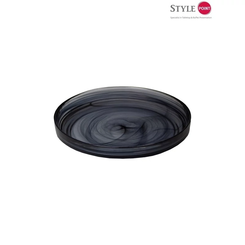 StylePoint Black Swirl sorolható lapostányér